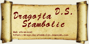 Dragojla Stambolić vizit kartica